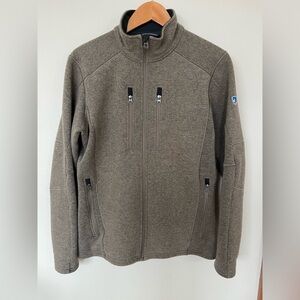 Kuhl Interceptr Jacket Mens Small Oatmeal Brown Full Zip Fleece